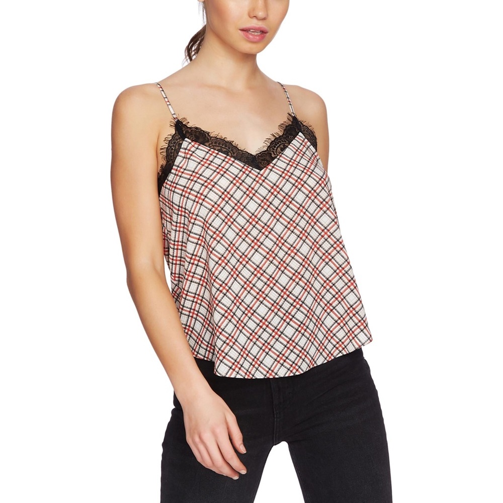 1. State plaid Camisole